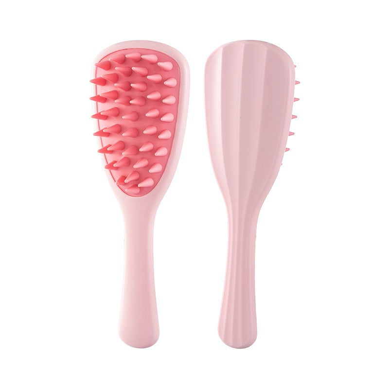 Ginkgo Leaf Long Handle Shampoo Silicone Coarse Texture Hair Brushes & Combs