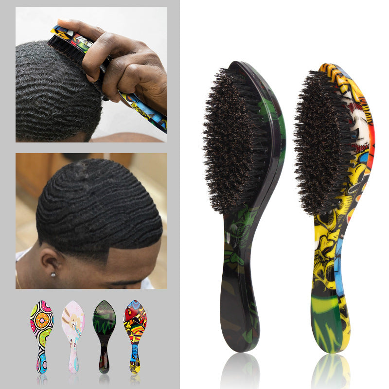 Men's Big Curved For Greasy Styling Plastic Hair Brushes & Combs