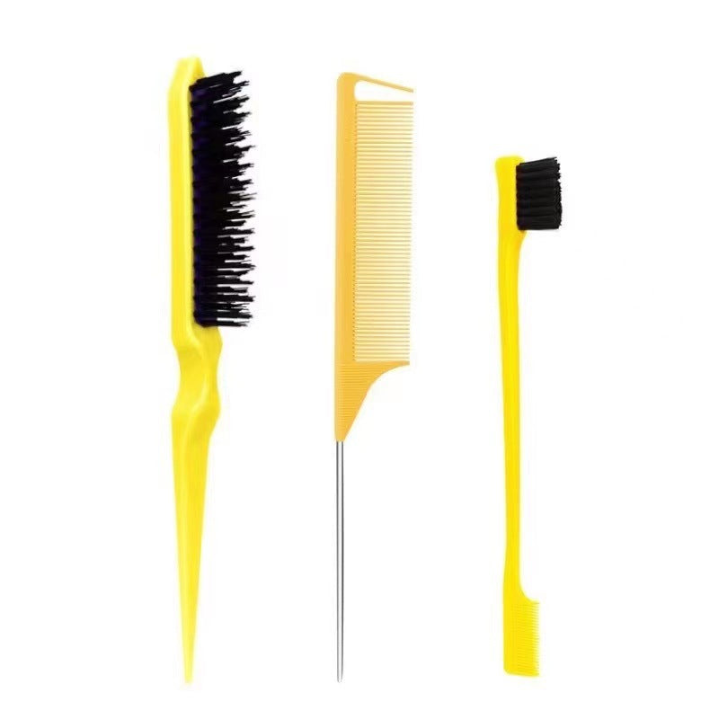 Hairdressing Brush Three-piece Fluff Steel Needle Tail Hair Brushes & Combs