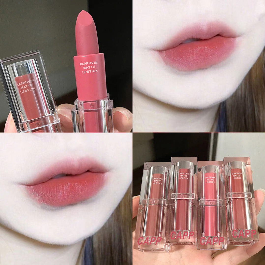 Bubble Matte Plain Nude Transparent Acrylic Low Lipsticks