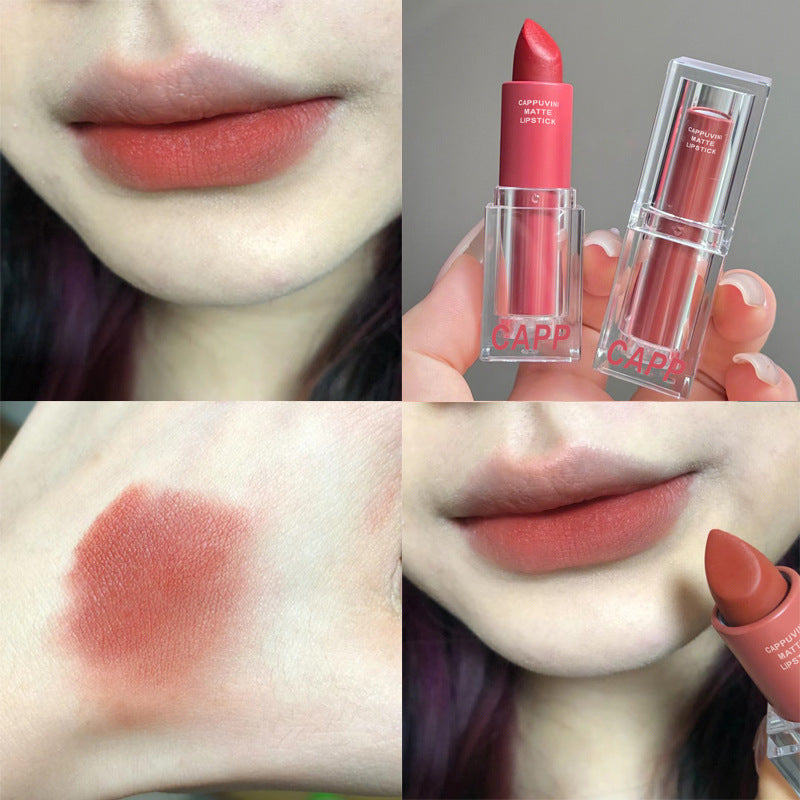 Bubble Matte Plain Nude Transparent Acrylic Low Lipsticks