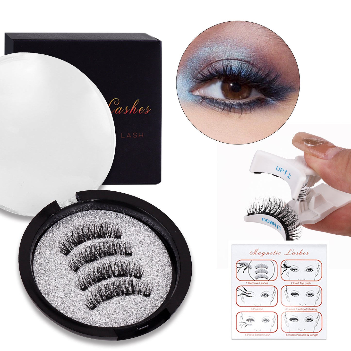 Suction Eyelashes Four Tape Clip Suit False Lashes