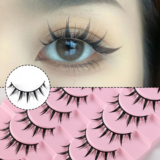 Rows Thick Hard Stem Eyelashes Archdemon Trendy Cartoon Cotton False Lashes