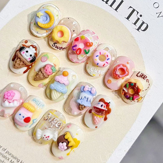 Mini Donut Ornament Wear Decoration Resin Nail Care Nail Art