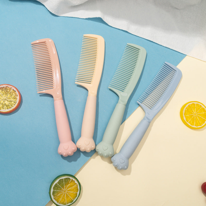 Cute Cartoon Silicone Girly Style Dormitory Practical Massage Hair Brushes & Combs