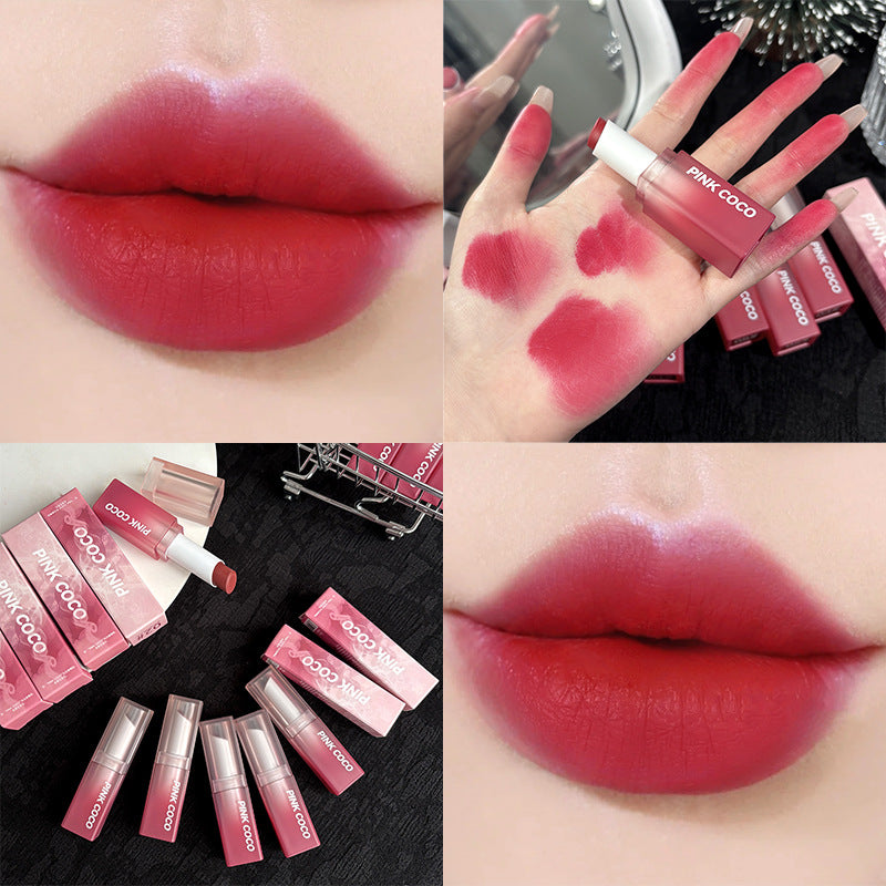 Mist Soft Yarn Spring Cherry Matte Finish Lipsticks