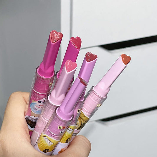 Heart Solid Gloss Moisturizing Water Light Lipsticks