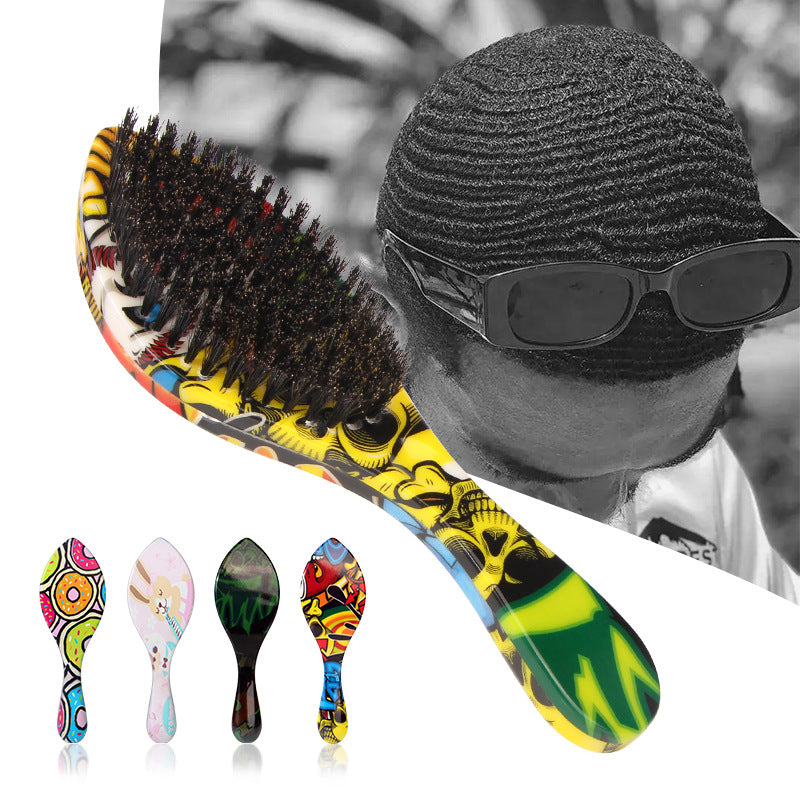 Men's Big Curved For Greasy Styling Plastic Hair Brushes & Combs