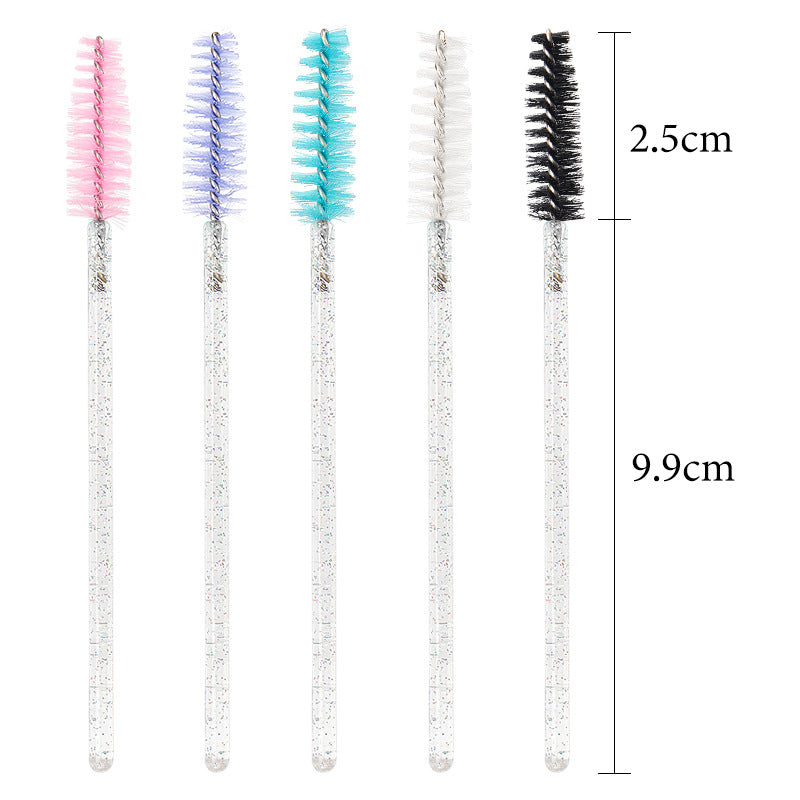 Crystal Rod Mascara Brush Nylon Grafting Eyelash Curler Makeup Brushes Accessories