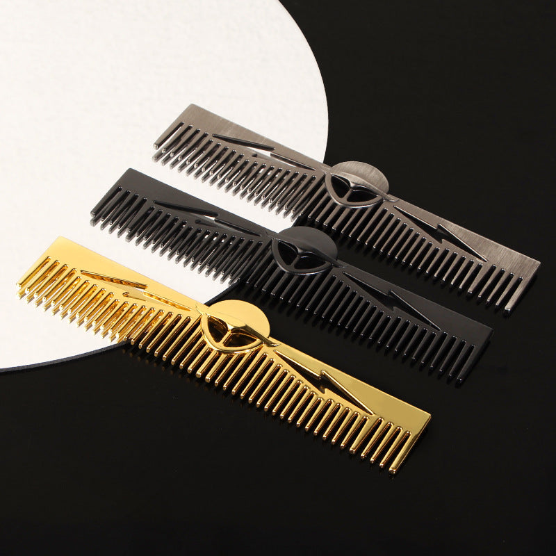 Men's Alloy For Greasy Big Back Head Shape Hairdressing Metal Hair Brushes & Combs