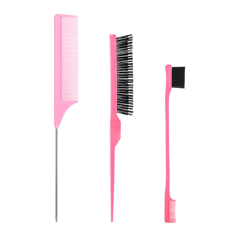 Three-piece Fluff Steel Needle Tail Double-headed Hair Brushes & Combs