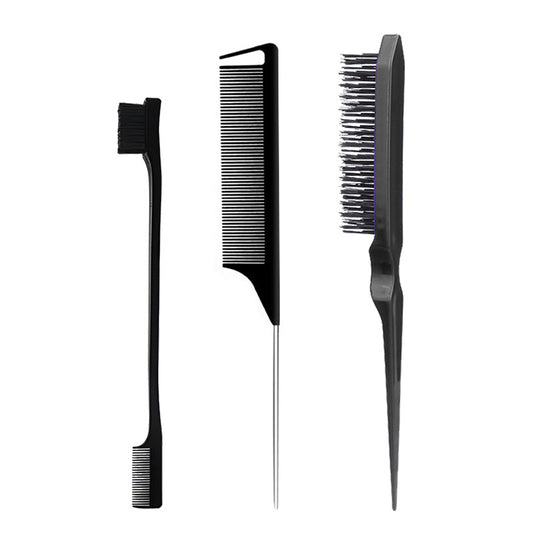 Fluff Three-piece Modeling Highlight Tail Eyebrow Hair Brushes & Combs