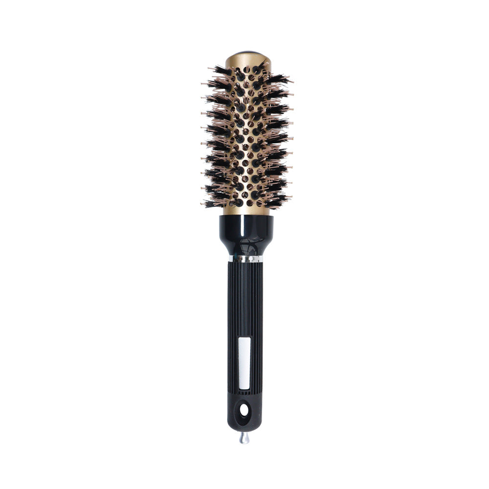 Golden Rolling High Temperature Resistant Ceramic Aluminum Tube Hair Brushes & Combs