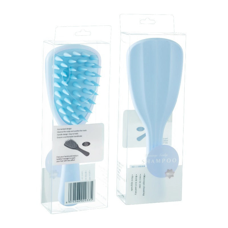 Ginkgo Leaf Long Handle Shampoo Silicone Coarse Texture Hair Brushes & Combs