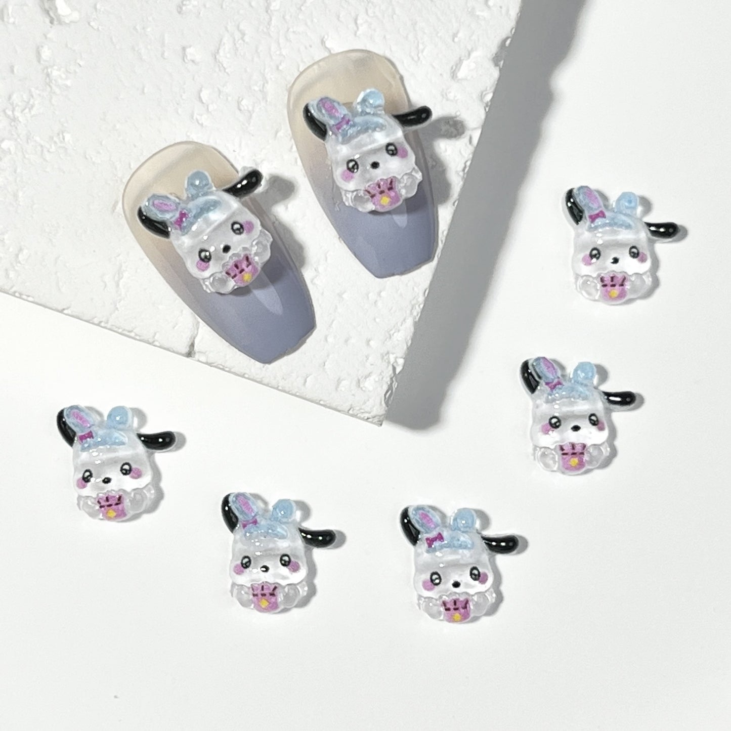 Cartoon Ornament Cute Three-dimensional Purple Clow Nail Care Nail Art