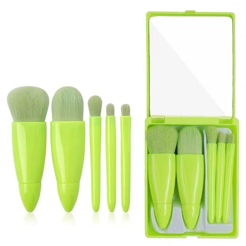 Mini Multifunctional Suit With Mirror Good-looking Powder Makeup Brushes Accessories