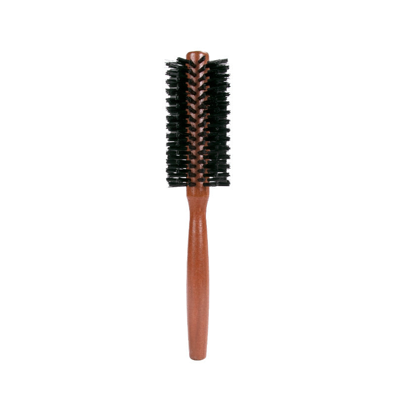 Women's & Men's Round Brush Wooden Rolling Nylon Inner Hair Brushes & Combs