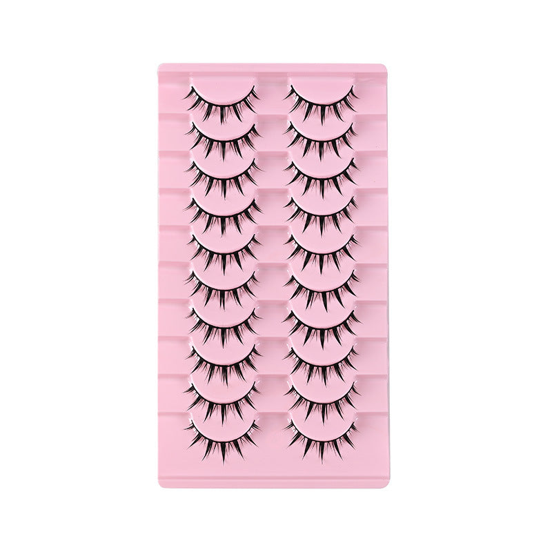 Rows Thick Hard Stem Eyelashes Archdemon Trendy Cartoon Cotton False Lashes