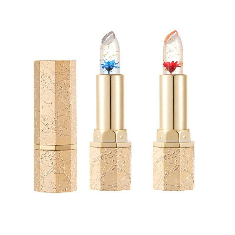 Men's Flowers Balm Shiny Jelly Temperature Change Lipsticks