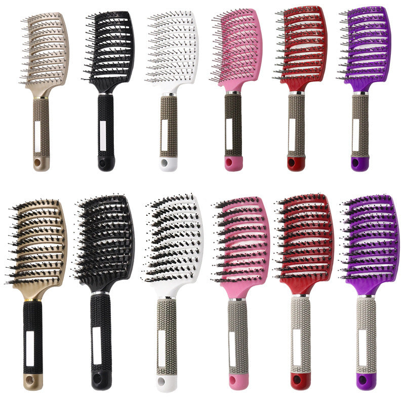 Big Curved Vent Wig Bristle Plastic Hair Brushes & Combs