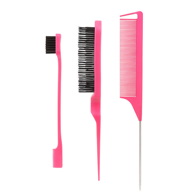 Fluff Three-piece Steel Needle Tail Double-headed Hair Brushes & Combs