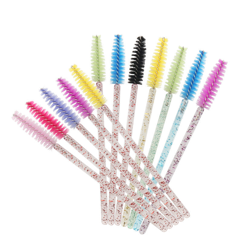 Wholesale Crystal Spiral Mascara Brush Extremely Fine Eyelash Wedding Makeup Brushes Accessories