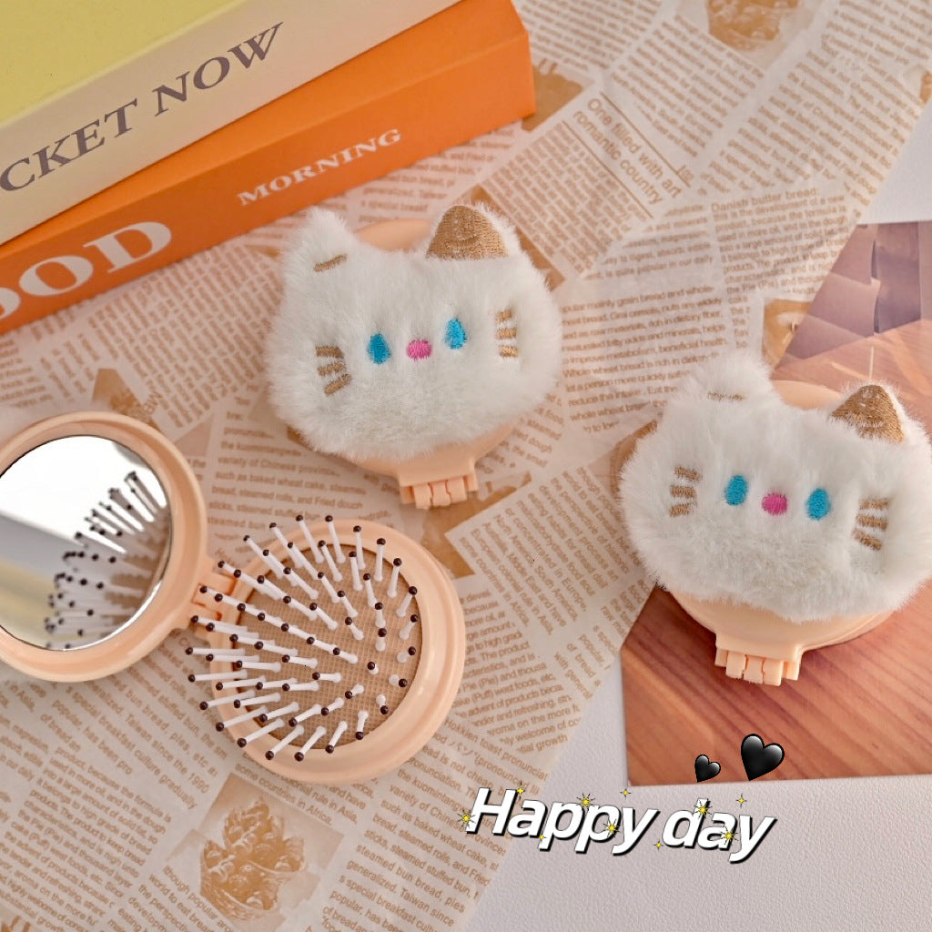 Kitten Airbag Cute Khaki Air Cushion Hair Brushes & Combs