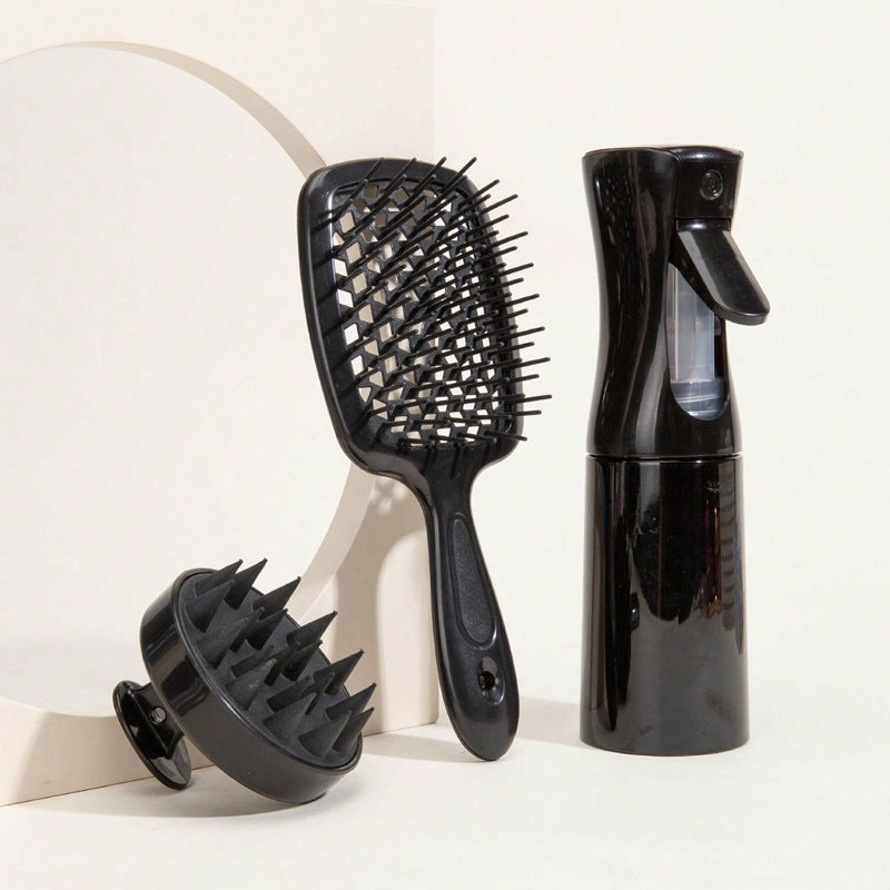 Scalp Massage Spray Bottle Storage Hollow Hair Brushes & Combs