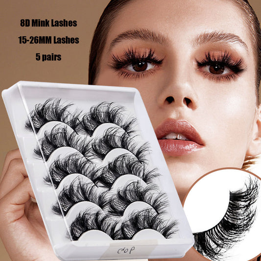 Eyelashes Thick Cross Imitated Mink Pairs False Lashes