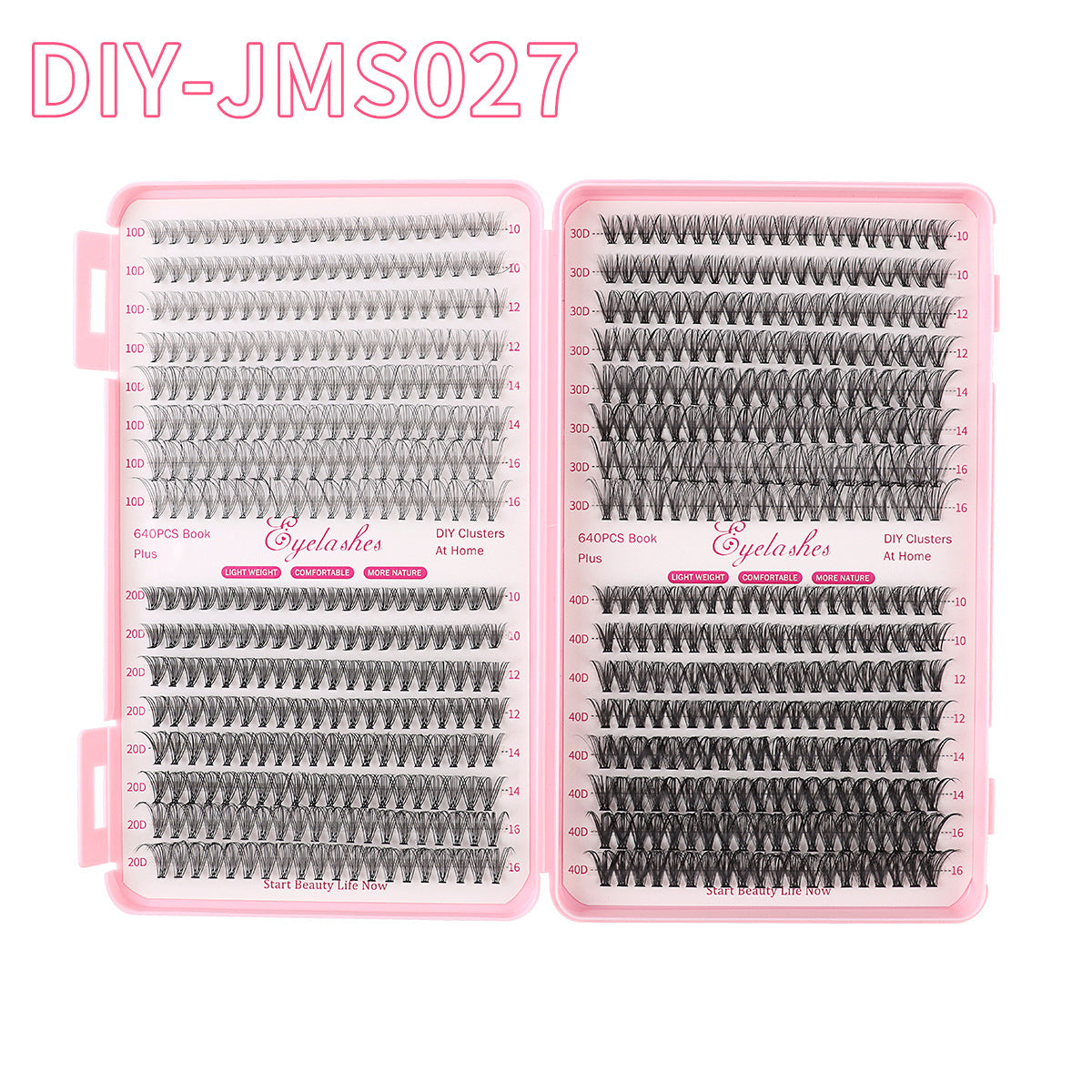 Eyelash Book Single Cluster Mixed Volume False Lashes