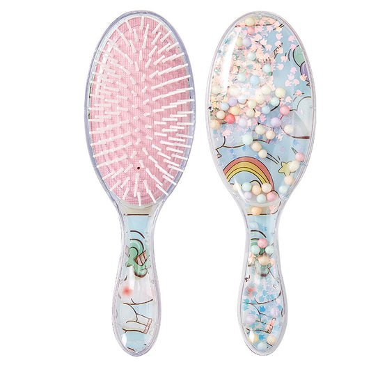 Air Cushion Transparent Massage Ultrasonic Rainbow Hair Brushes & Combs