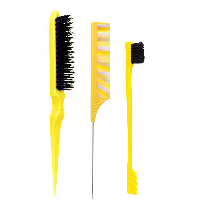 Fluff Three-piece Steel Needle Tail Double-headed Hair Brushes & Combs