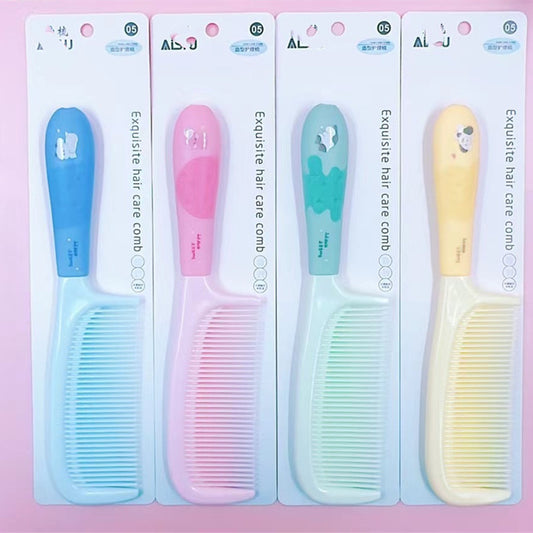 Thickened Cute Cartoon Silicone Handle Hairdressing Hair Brushes & Combs