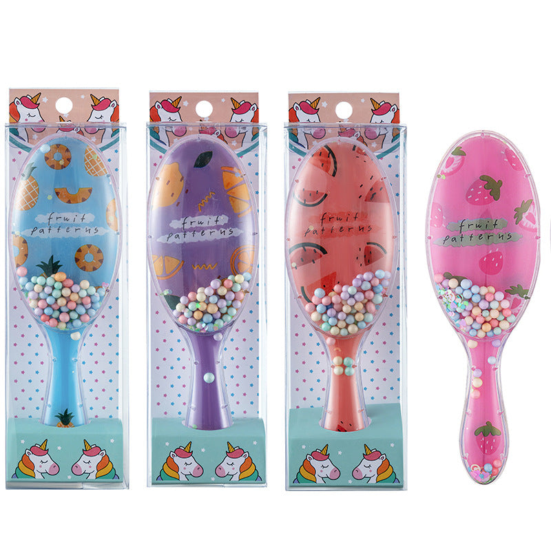 Airbag Oval Cartoon Fruit Animal Sequins Hair Brushes & Combs