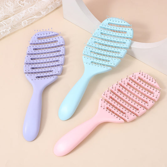 Women's & Men's Hollow Out Hairdressing Wet Air Fluffy Hair Brushes & Combs