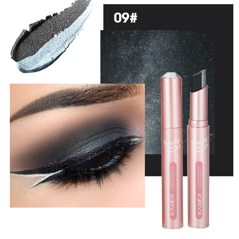 Gradient Two-color Pen Pearlescent Thin Glittering Eyeshadow