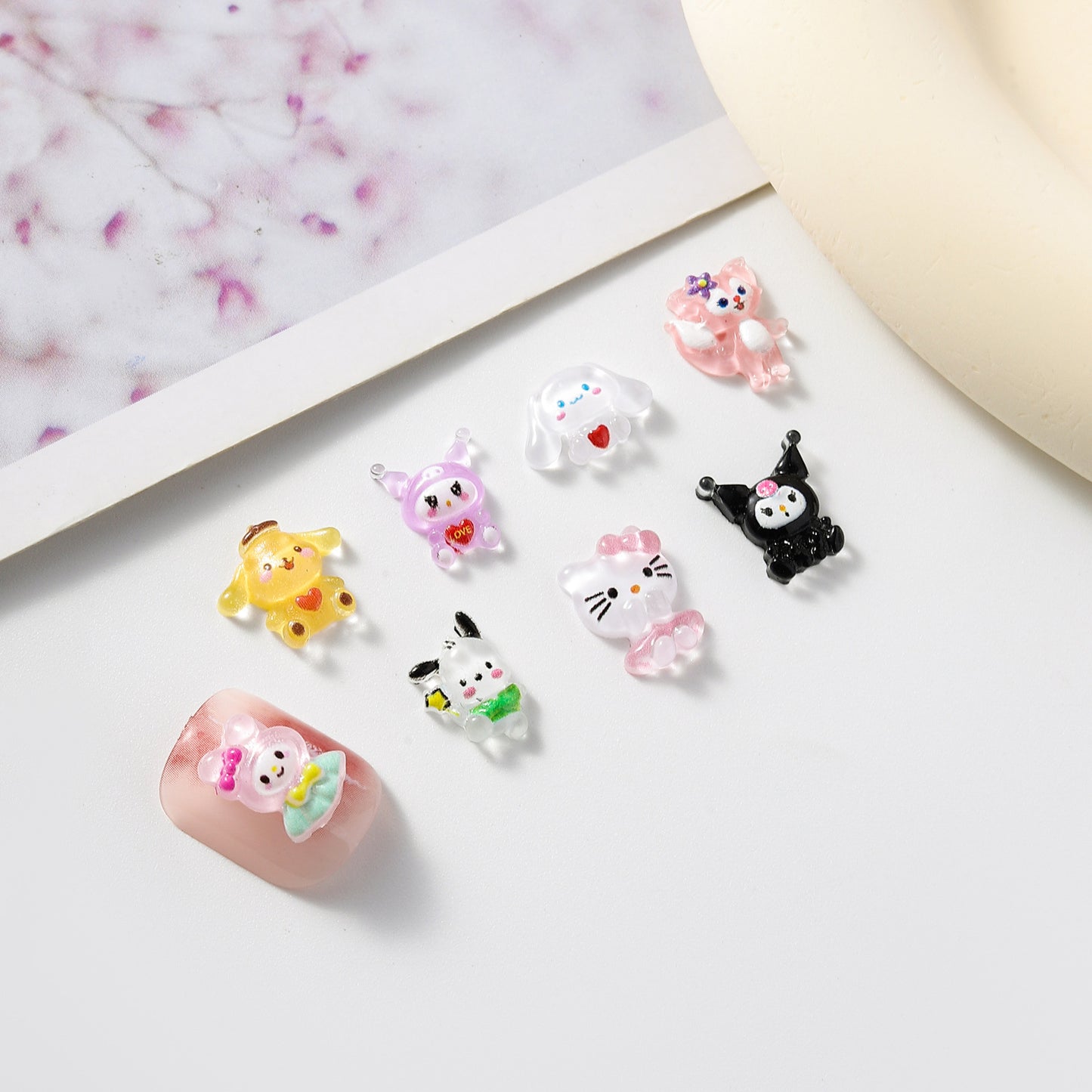 Cartoon Ornament Cute Cat Clow Melody Nail Care Nail Art