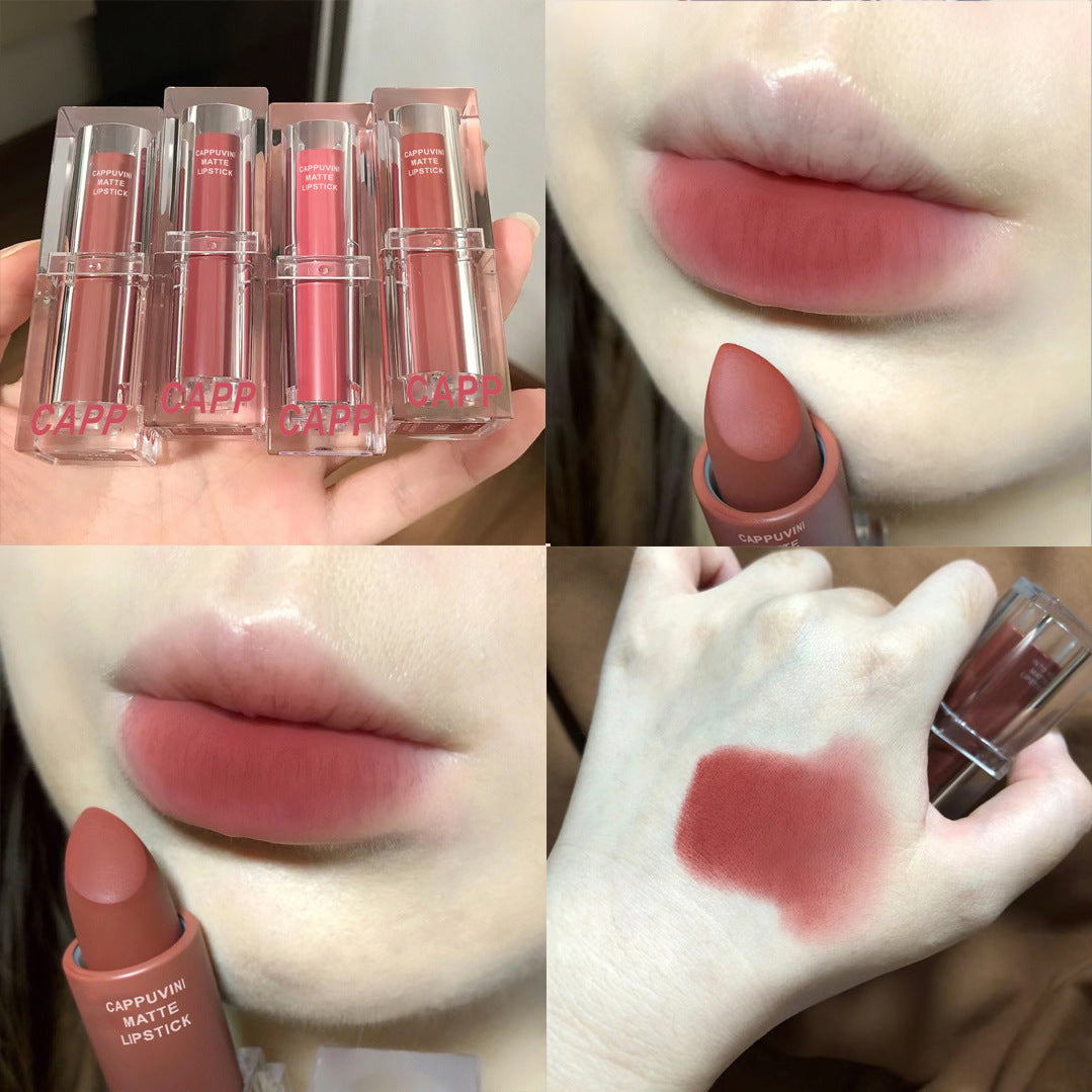 Bubble Matte Plain Nude Transparent Acrylic Low Lipsticks