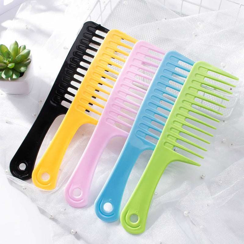 Curly Smooth Household Plastic Large Tooth Big Hair Brushes & Combs