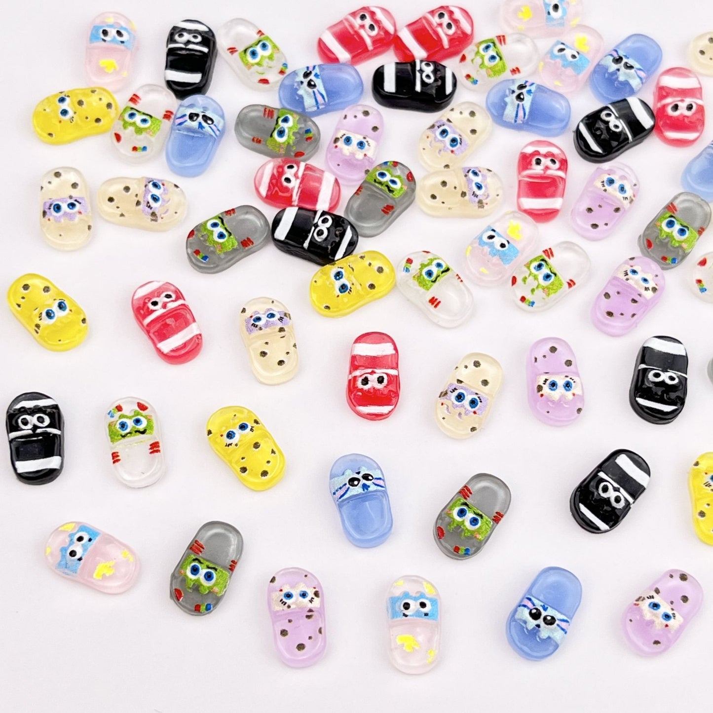 Cartoon Summer Cool Simulation Slippers Resin Nail Care Nail Art