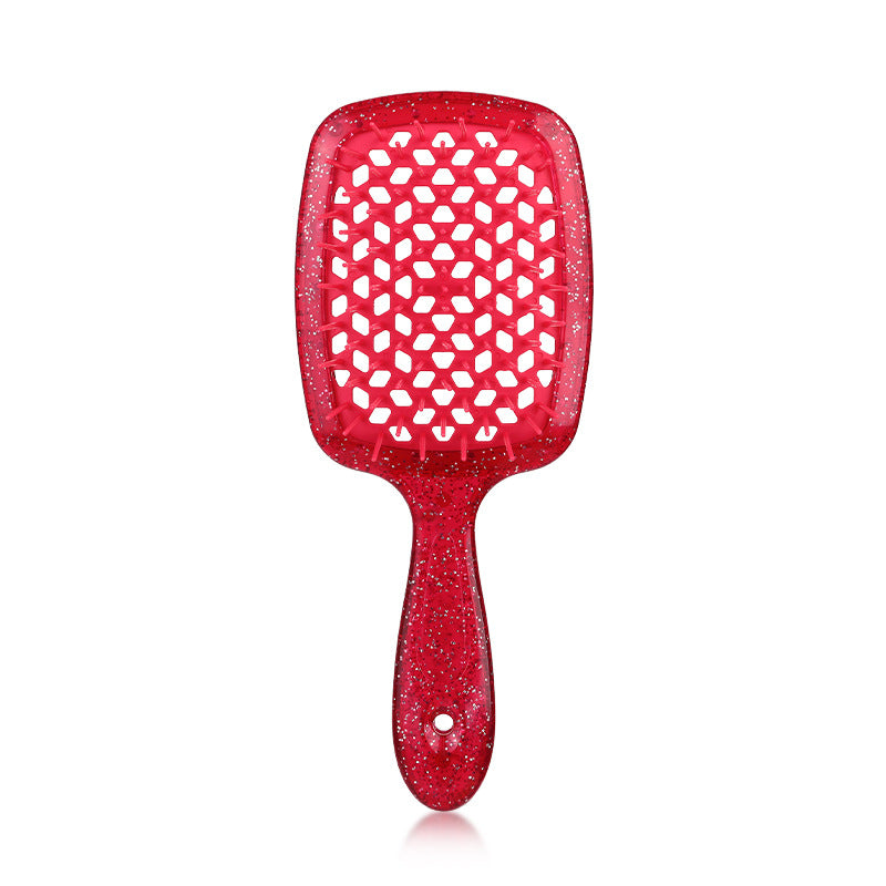 Shape Portable Transparent Color Head Massage Hair Brushes & Combs