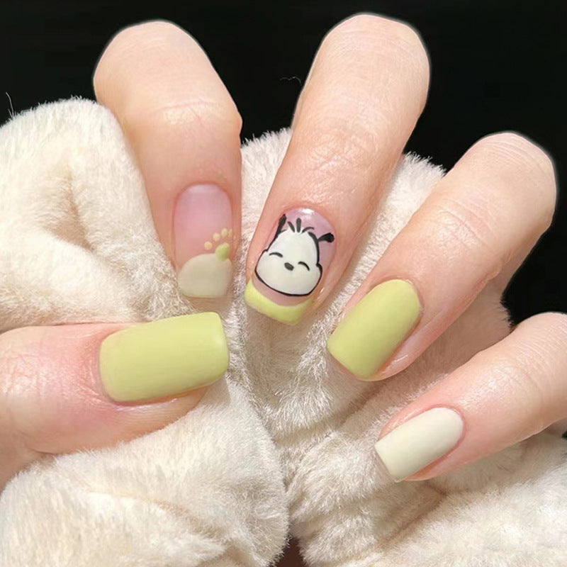 Cartoon Solid Color Party Fake Tip Nail Art