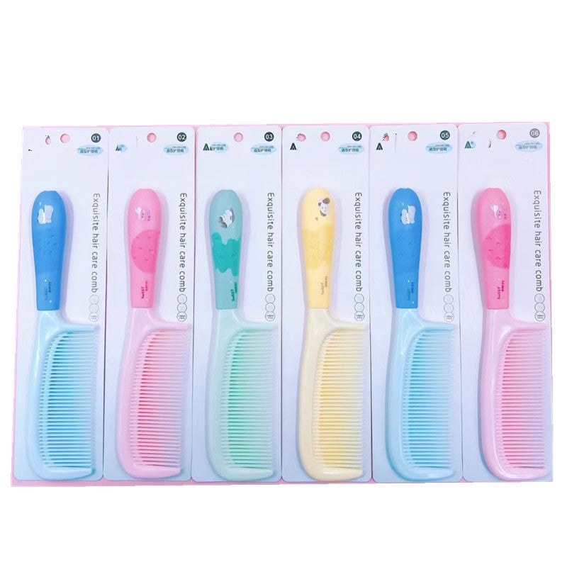 Thickened Cute Cartoon Silicone Handle Hairdressing Hair Brushes & Combs