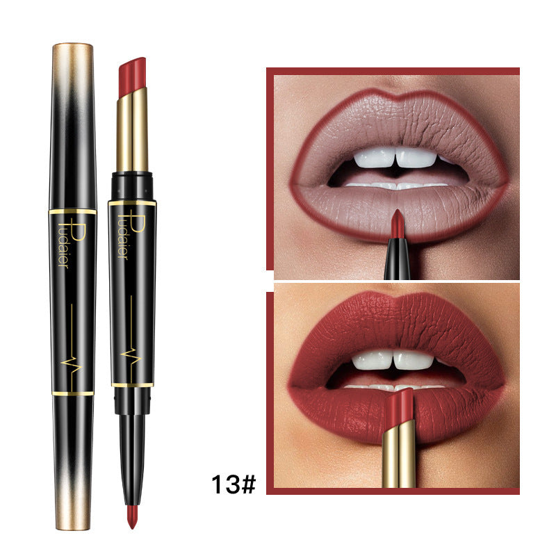 Innovative Double-headed Liner Matte Gloss Color Lipsticks