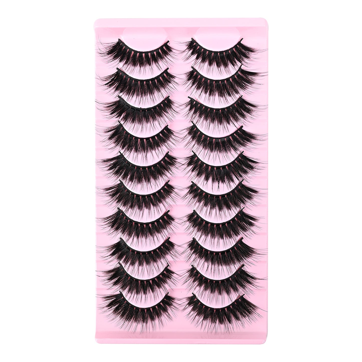 Rows Thick Hard Stem Eyelashes Archdemon Trendy Cartoon Cotton False Lashes