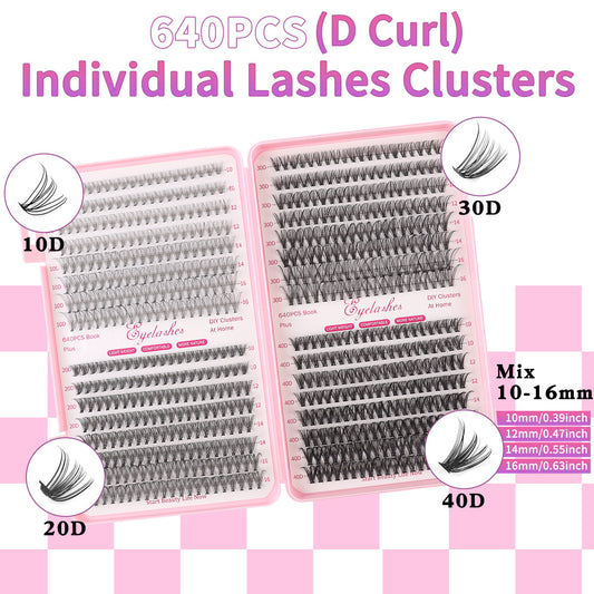 Eyelash Book Single Cluster Mixed Volume False Lashes