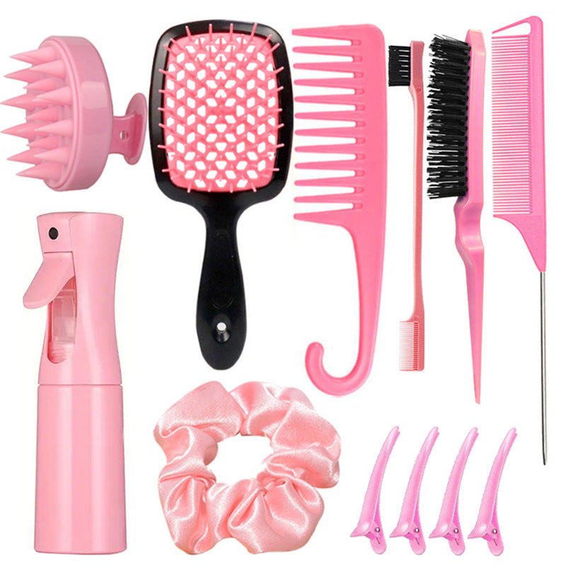 Suit Massage Shampoo Brush Tail Sprinkling Can Barrettes Hair Brushes & Combs