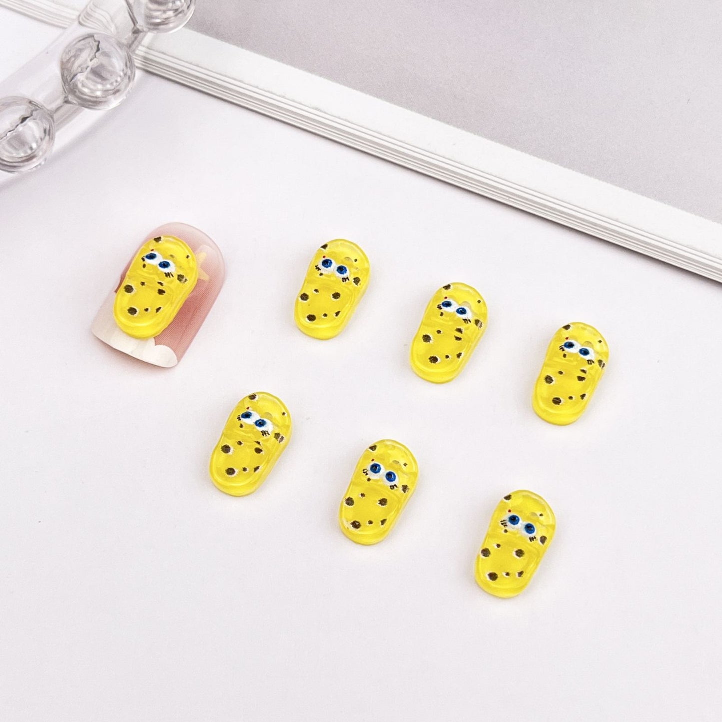 Cartoon Summer Cool Simulation Slippers Resin Nail Care Nail Art