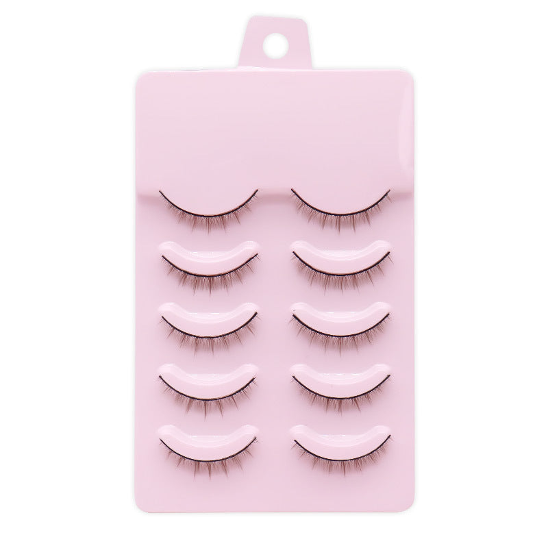 Short Eyelashes Hard Stem Natural Cross Simulation Support False Lashes