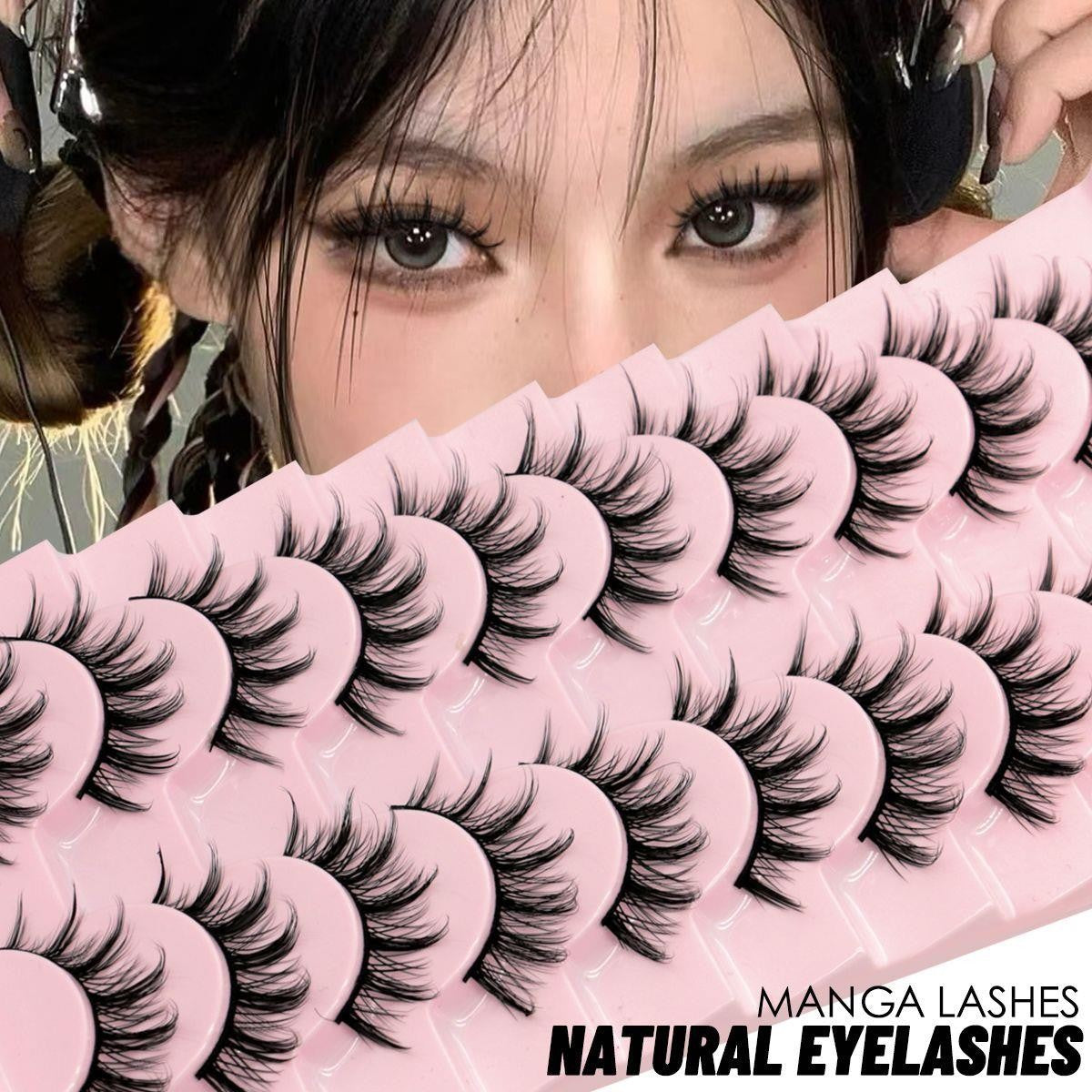 Grass Cartoon Eyelash Curling Little Devil Pair False Lashes